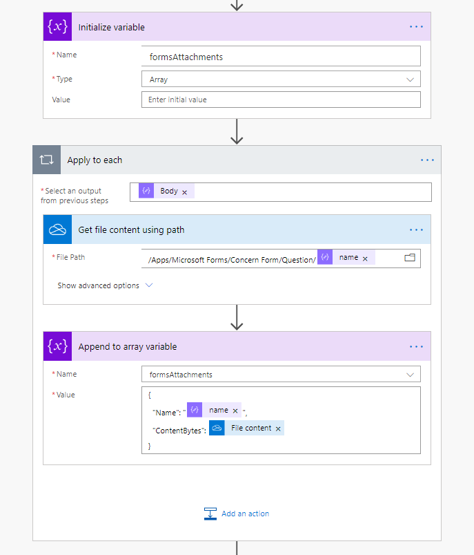 Working with Files on MS Forms in MS Power Automate