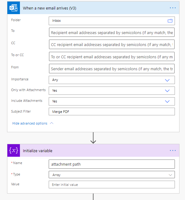 Merge PDF with Power Automate and Win Automation