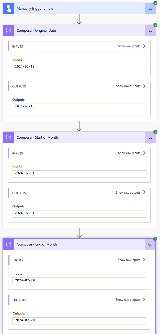 Flow run to demo leap year calculations