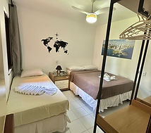Quarto 2 com cama casal e solteiro