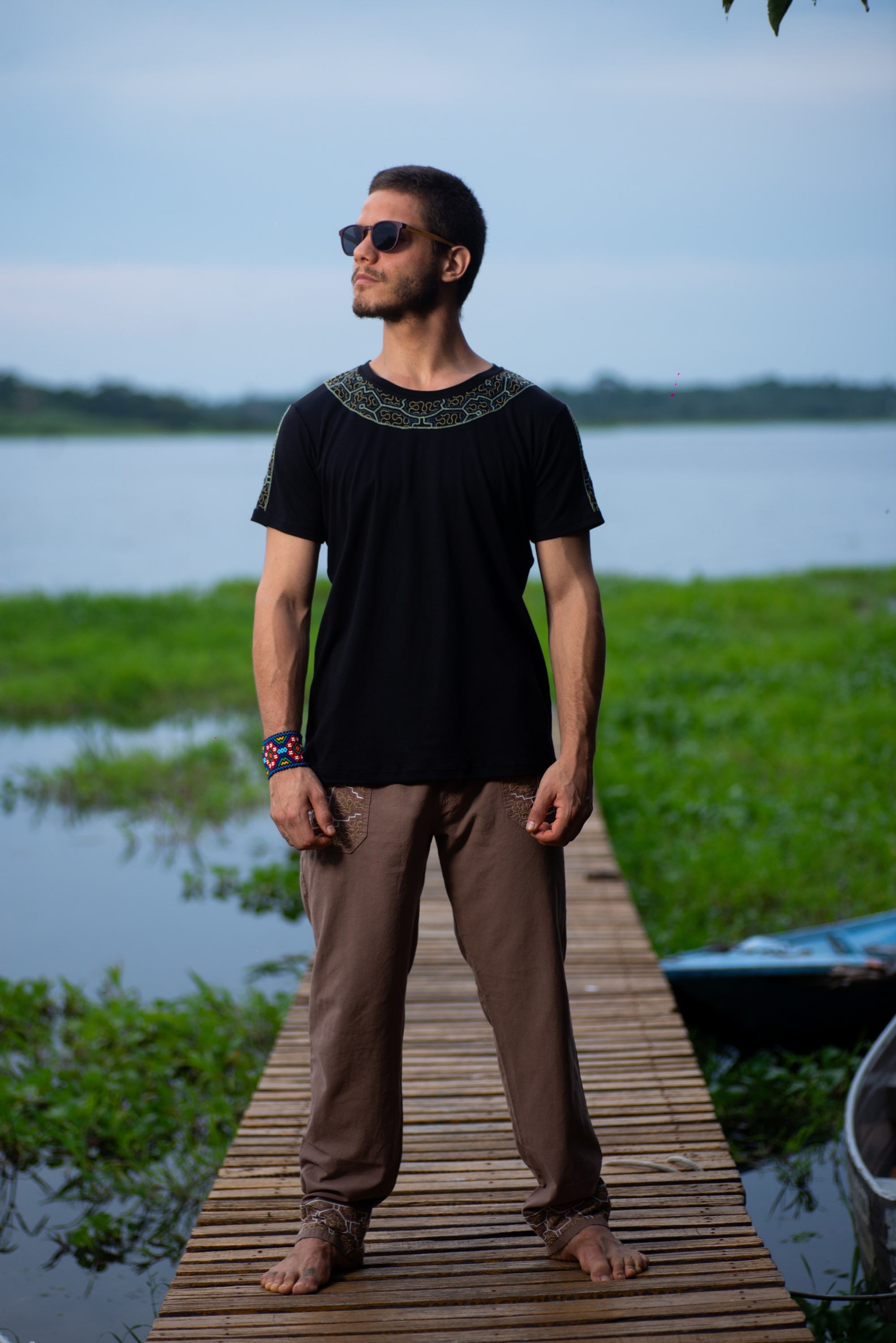 Maya Kewé Cotton Pants - Brown