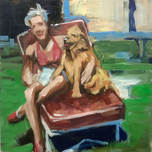 Ginger - woman and dog