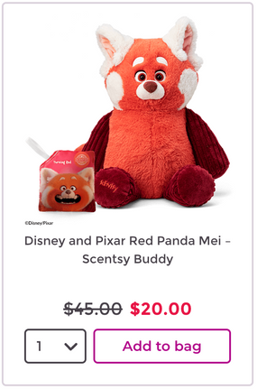 Disney and Pixar Red Panda Mei – Scentsy Buddy