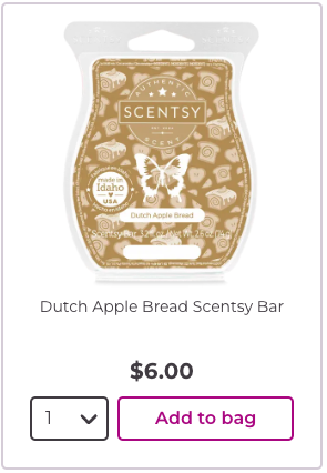 Dutch Apple Bread Scentsy Bar