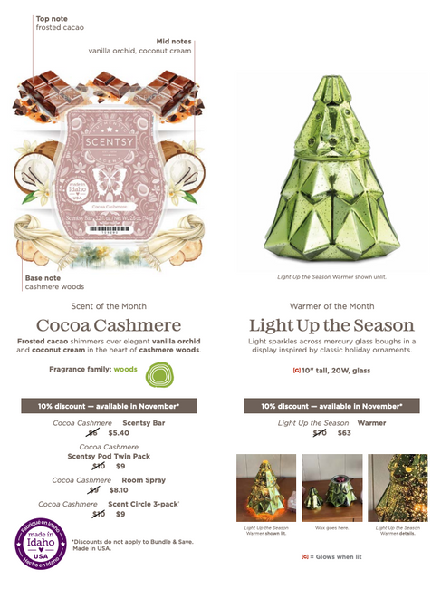 November 2025 Scent of the Month Brochure
