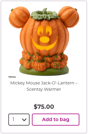 Mickey Mouse Jack-O’-Lantern – Scentsy Warmer