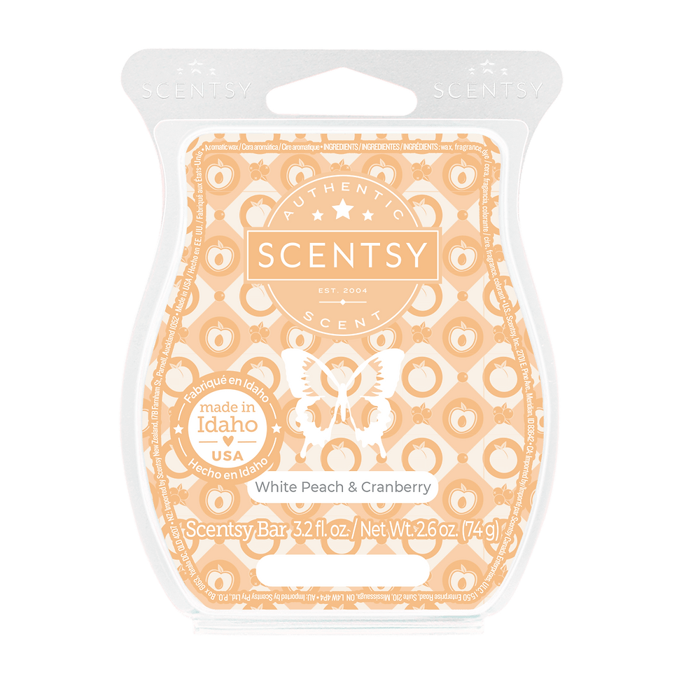 White Peach & Cranberry Scentsy Bar