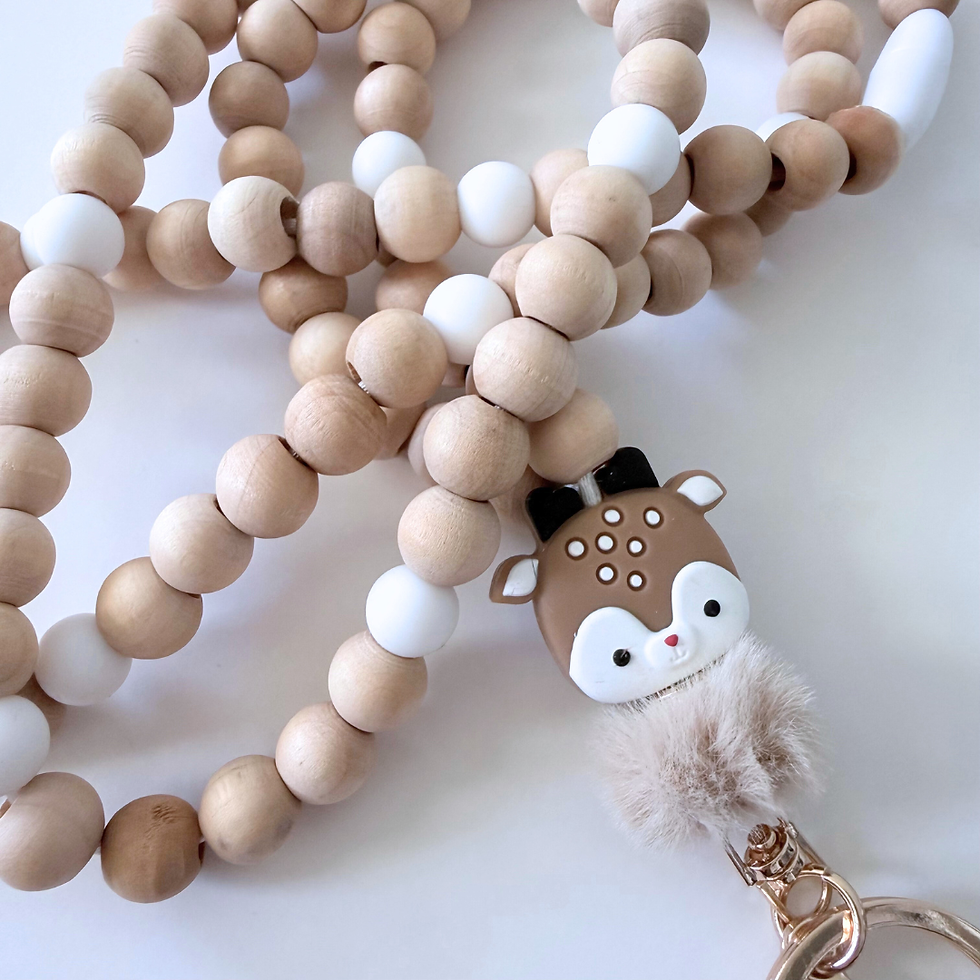 Reindeer Wooden Lanyard