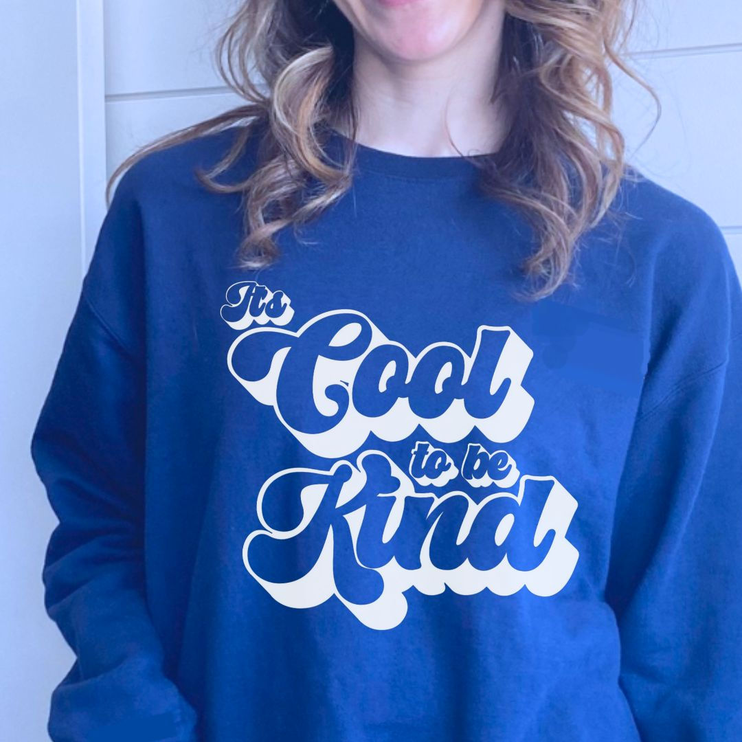 Puff "Cool To Be Kind" Fleece Crewneck (Navy)
