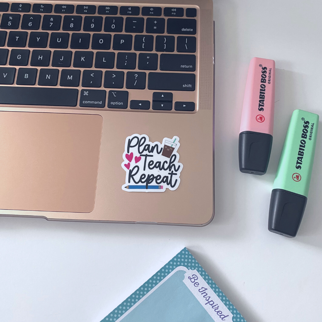 Plan Teach Repeat 2" Sticker