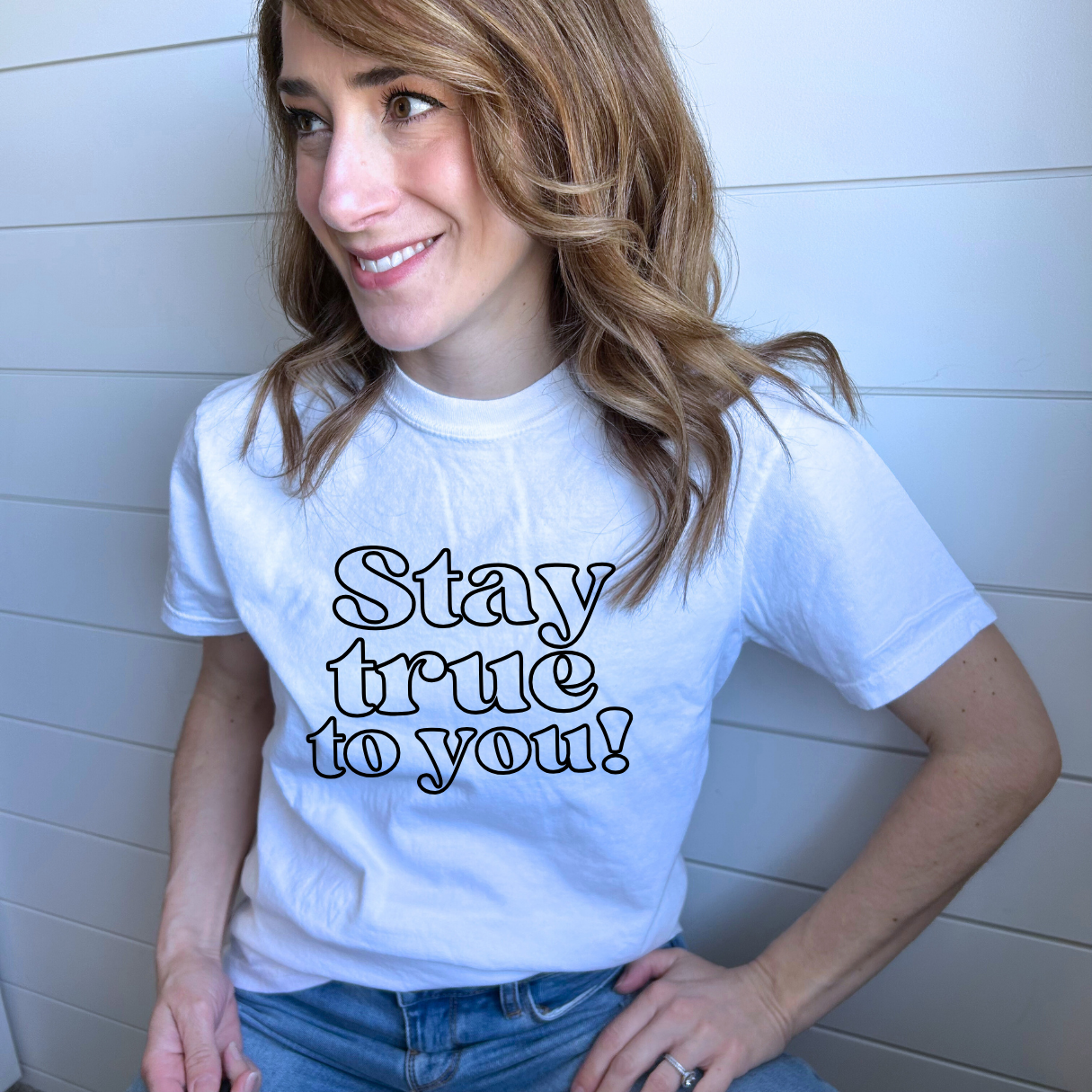 White "Stay True To You" T-Shirt