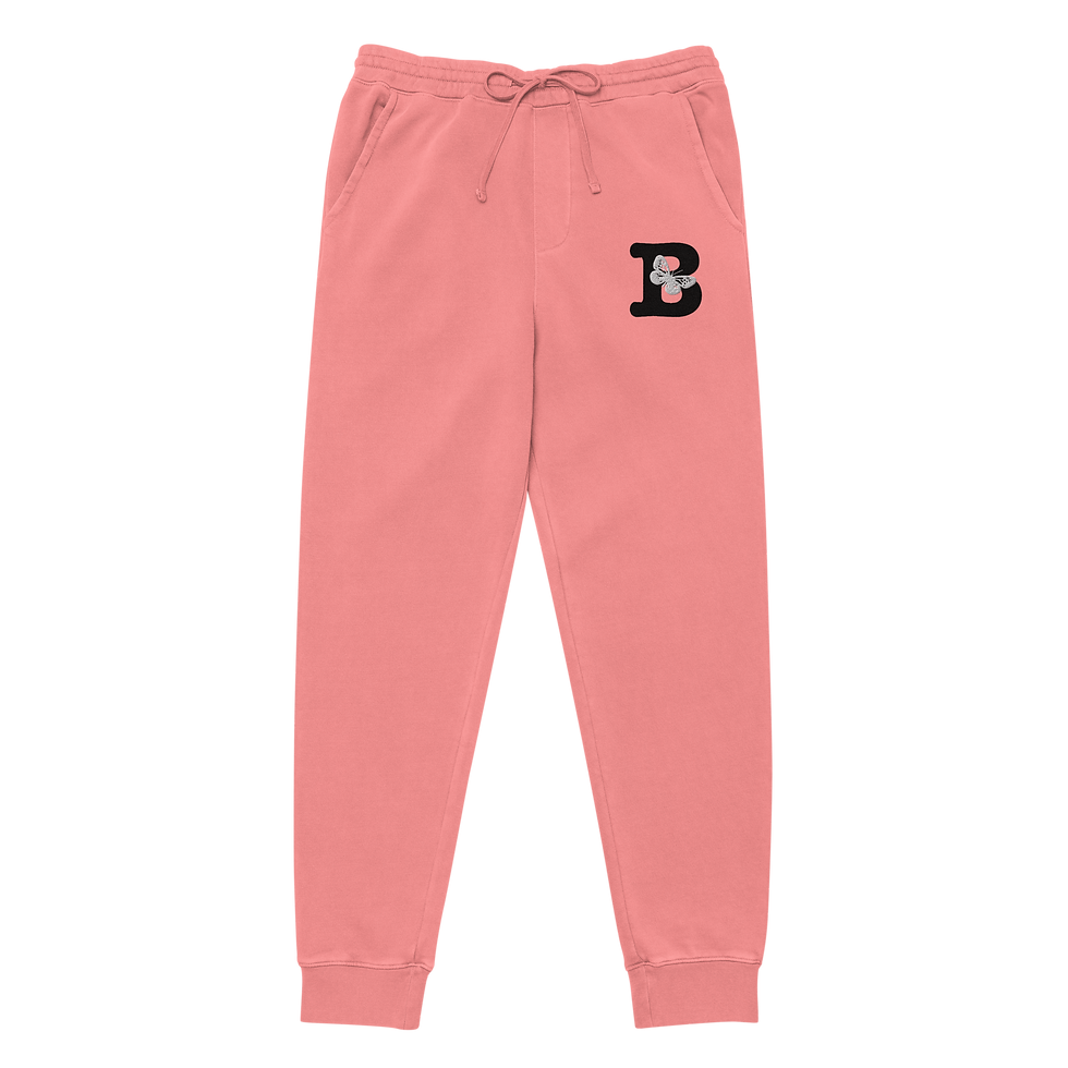 Thumbnail: "B-Fly" Pigment Dyed Fleece Sweatpants