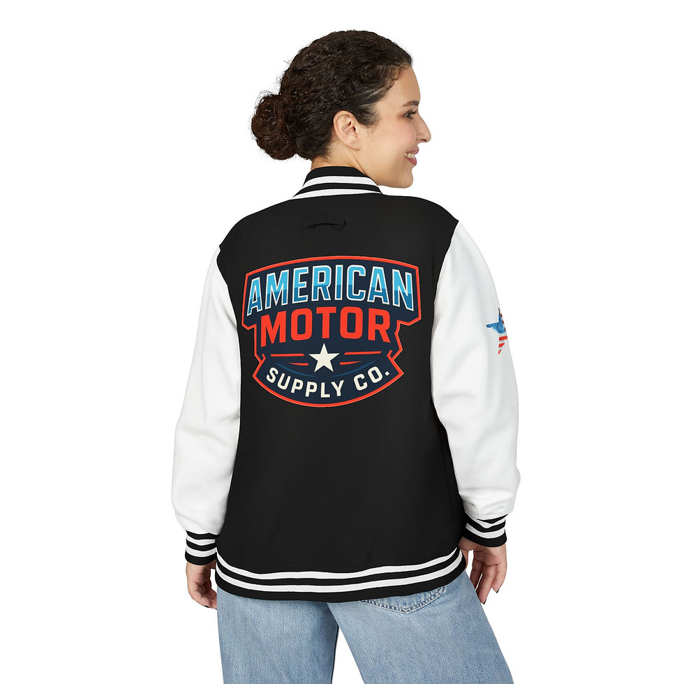 Thumbnail: Letterman Jacket — American Motor Supply Co. Vintage Patch Varsity Jacket