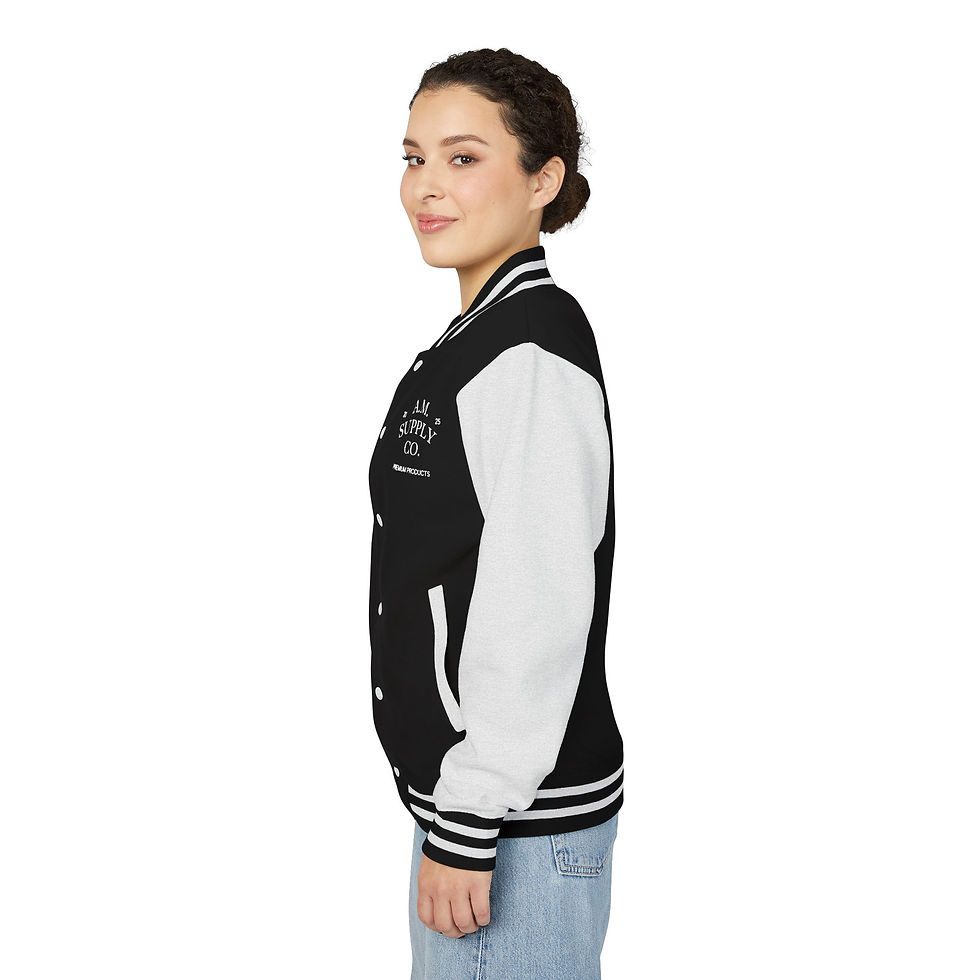 Thumbnail: Letterman Jacket — American Motor Supply Co. Vintage Patch Varsity Jacket