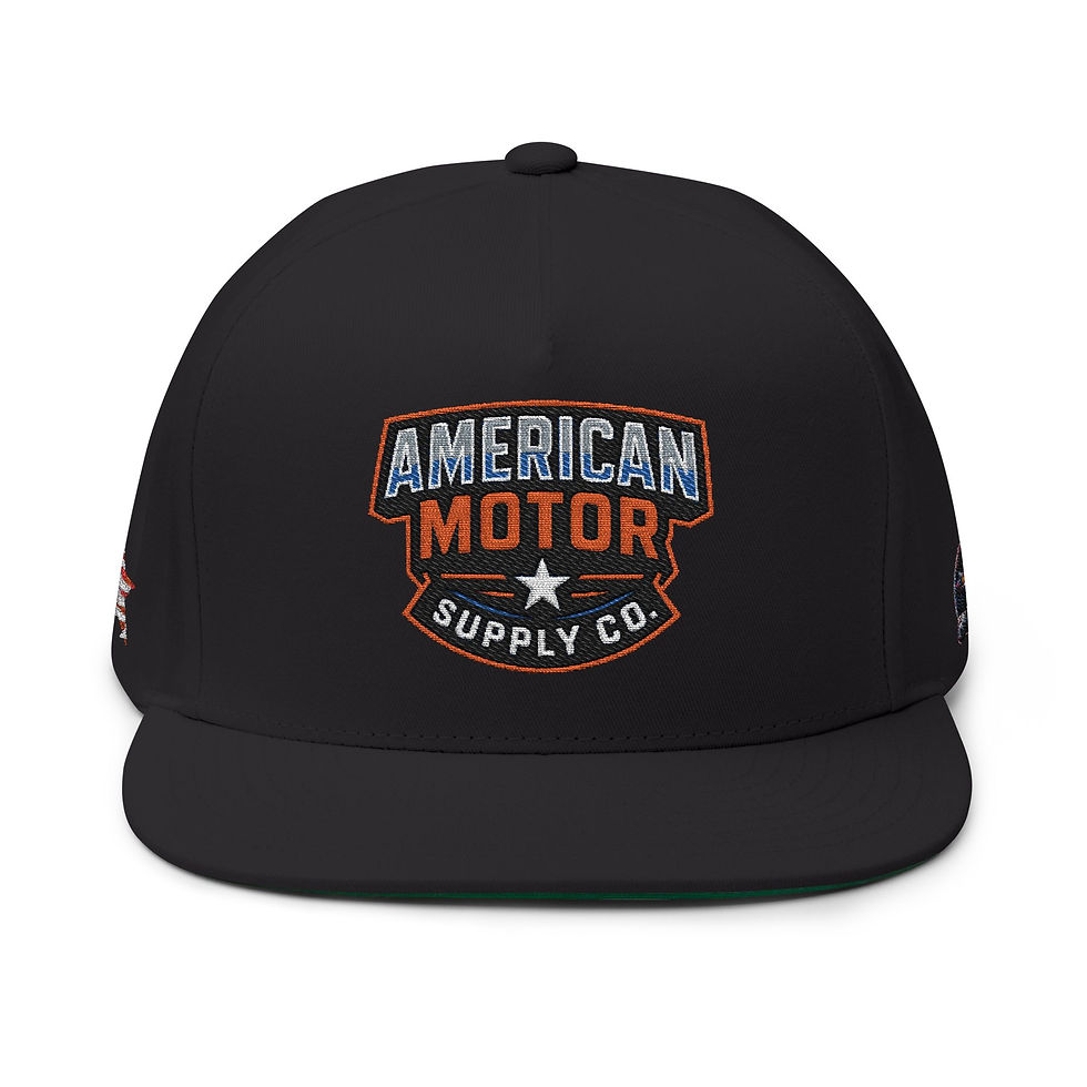 Thumbnail: American Motor Supply Co. Embroidered Flat Bill Cap