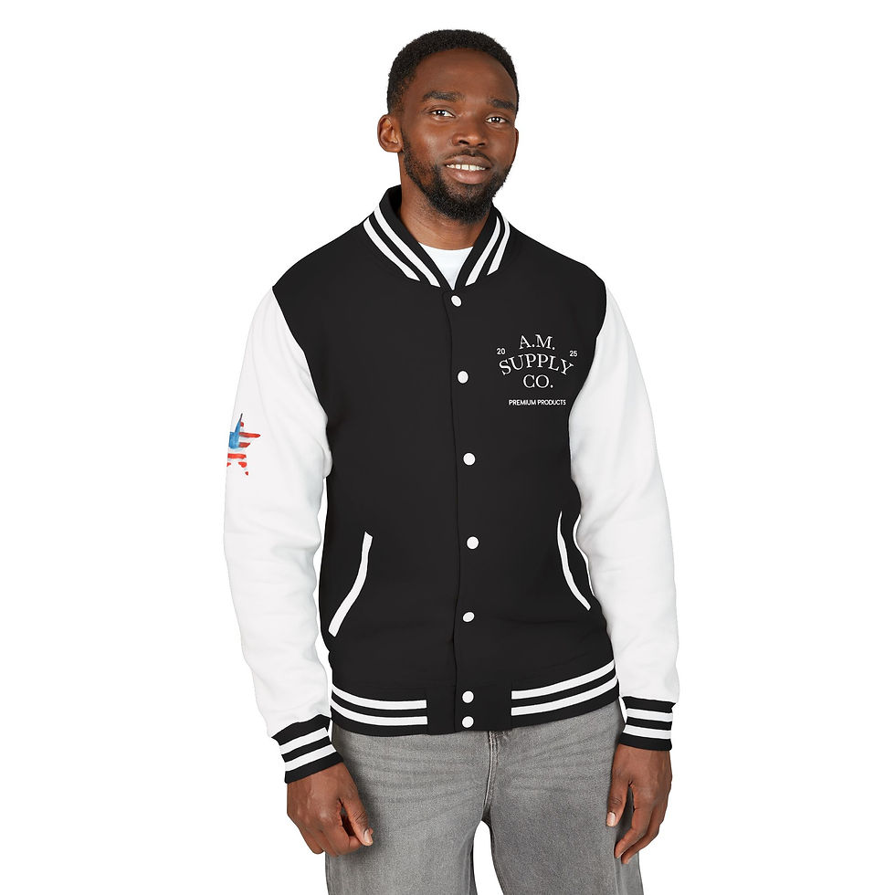 Thumbnail: Letterman Jacket — American Motor Supply Co. Vintage Patch Varsity Jacket