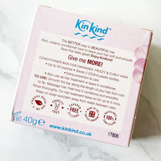 Thumbnail: Rear face of the packaging of the Give Me More! deep conditioner bar