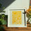 Thumbnail: Yellow abstract print, framed artwork