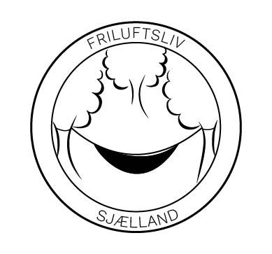 Round badge-logo with trees and