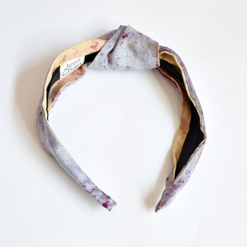 Thumbnail: Silk Twill & Organic Cotton Headband