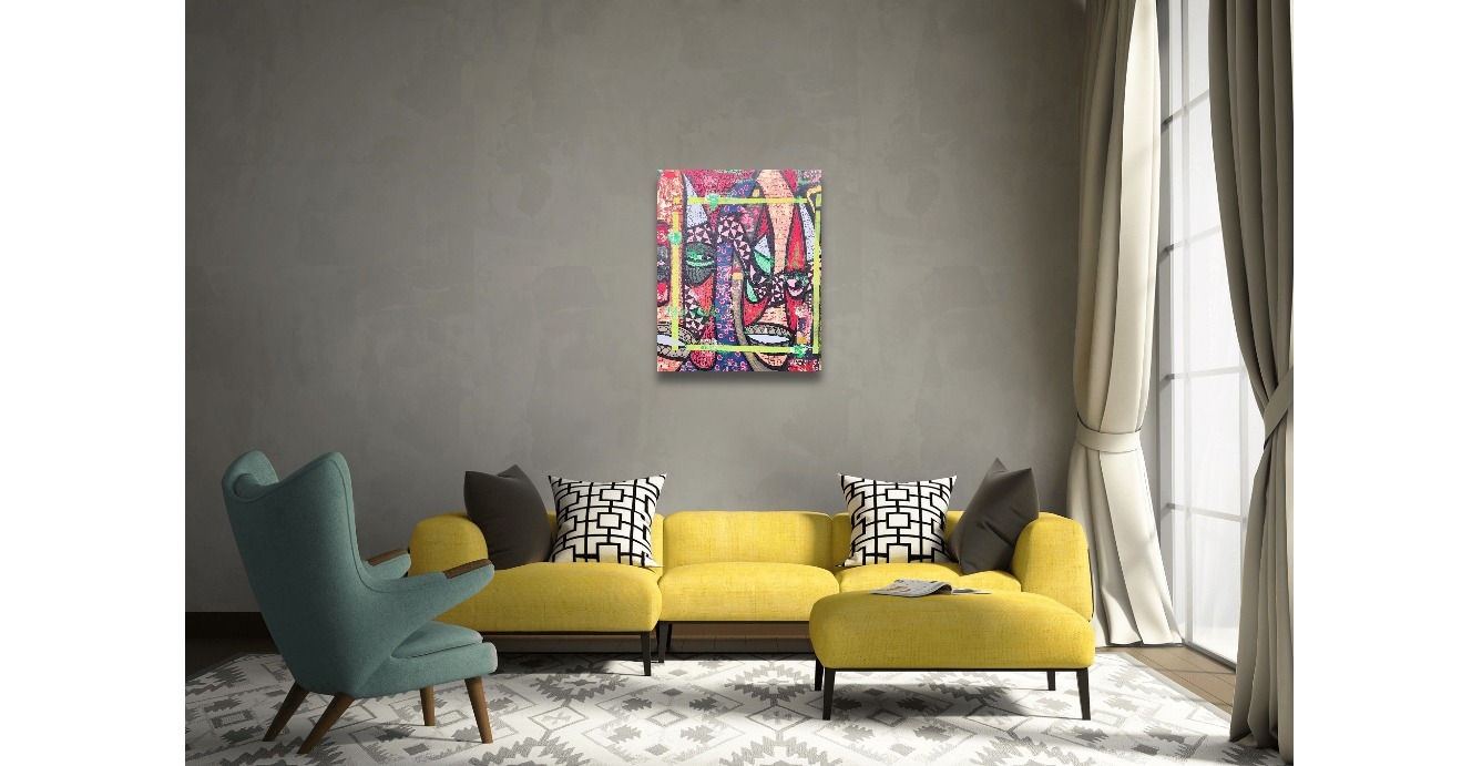 Erikan Ekefrey | Erikan Art | "Green Selfie Series - Best of Both Worlds"