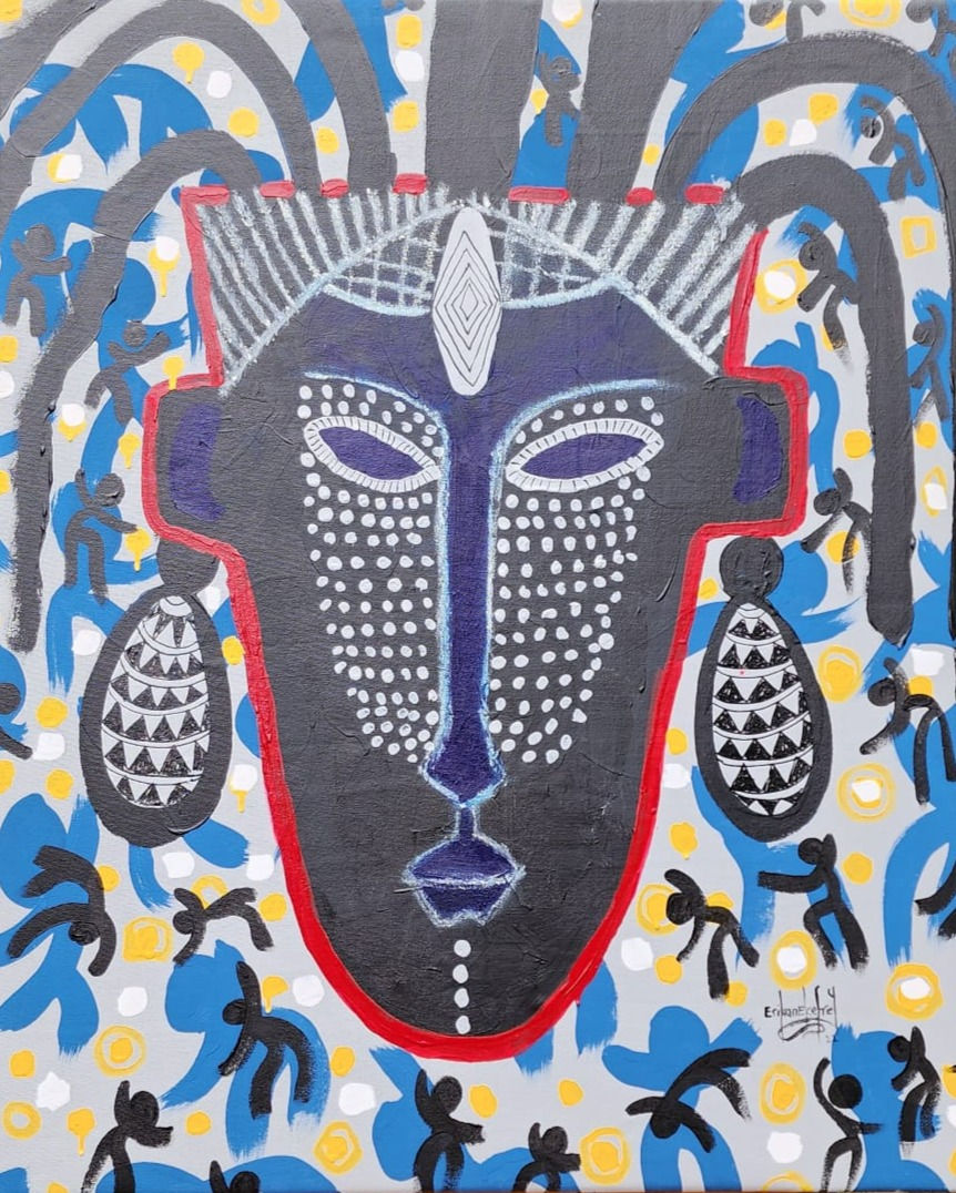 Erikan Ekefrey | Erikan Art | "Grey Selfie Series - Music Vibes"