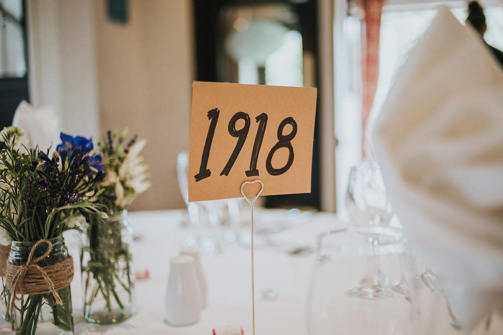 History themed wedding table decorations