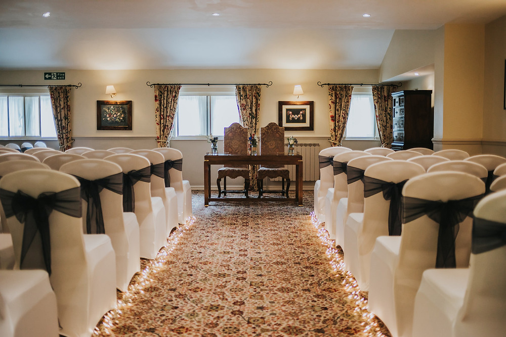 ceremony room at holdsworth house