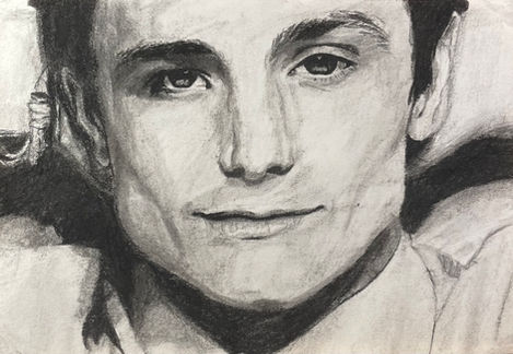 Charcoal Portraiture, Internet meme, Josh Hutcherson, Portfolio