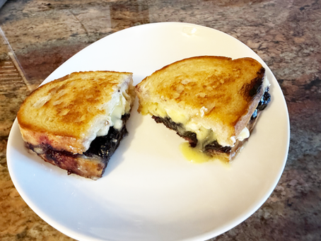 Blueberry, Basil & Brie Grilled Cheese