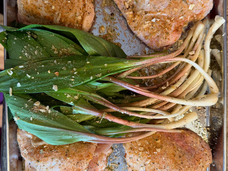 Ramping Up With Friends - Ramp Crostini With Blue Cheese and Apples
