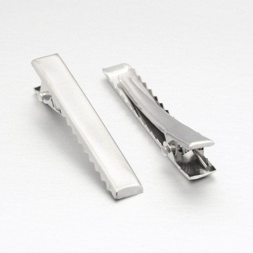 Platinum Iron Alligator Hair Clips [46mm] Nish Nosh