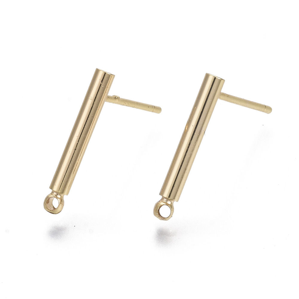 18K Gold Plated Bar Studs Nickel Free