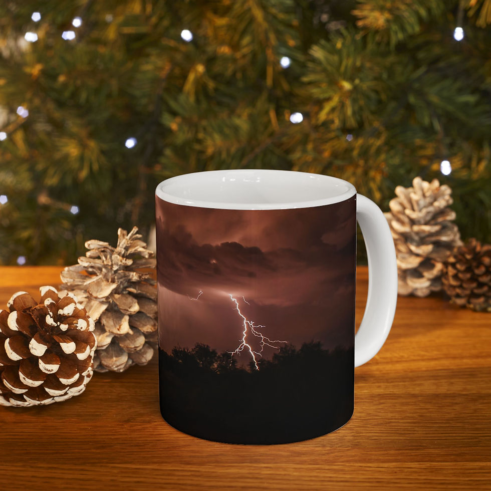 Thumbnail: Arizona Lightning Storm Right-Handed Ceramic Photo Mug