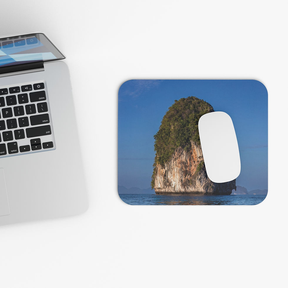 Thumbnail: Custom photo mouse pad with tropical island sea stack and limestone cliffs, in the Andaman Sea near Krabi, Thailand.