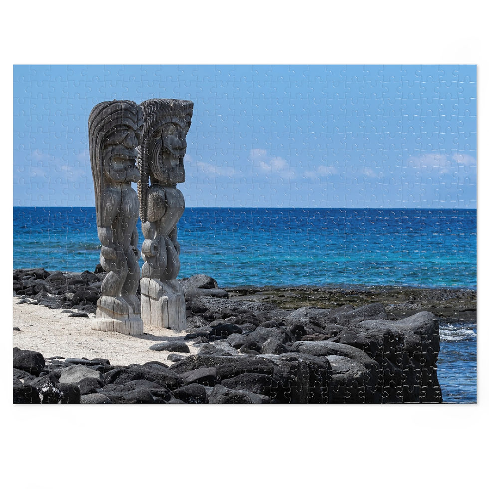 Thumbnail: Hawaiian Tiki Jigsaw Puzzle with Tin (252, 500, 1000-Piece)