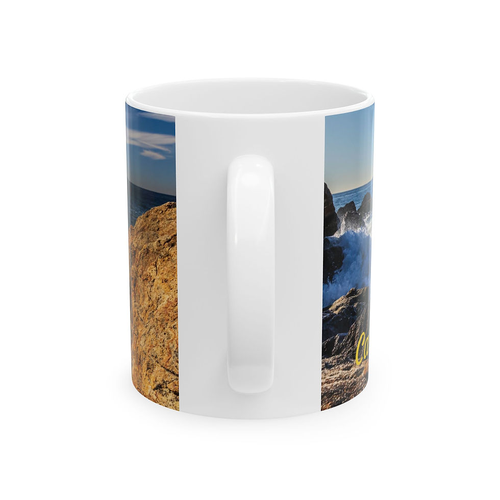 Thumbnail: California - Malibu Ocean Wave Right-Handed Ceramic Photo Mug