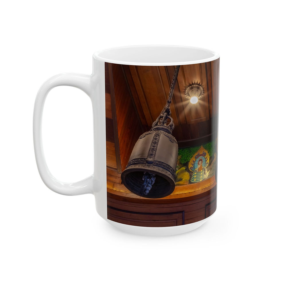 Thumbnail: Thailand - Temple Bells Left-Handed Ceramic Photo Mug