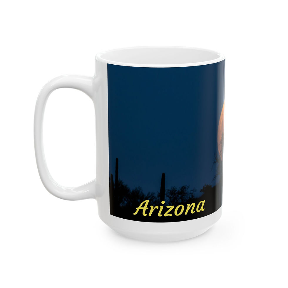 Thumbnail: Arizona - Desert Moonrise Right-Handed Ceramic Photo Mug