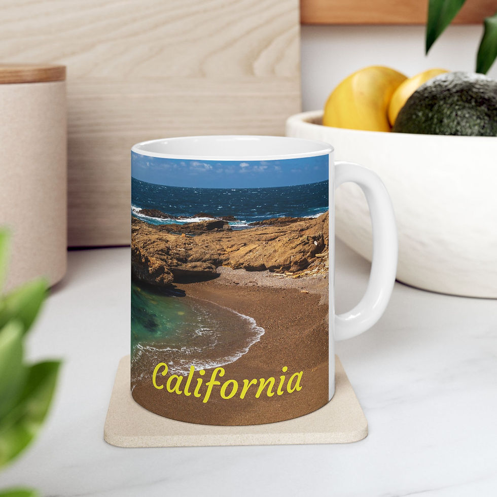 Thumbnail: California - Monterey Coastal Beach Left-Handed Ceramic Photo Mug