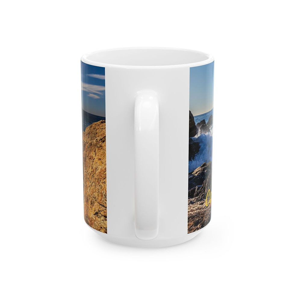 Thumbnail: California - Malibu Ocean Wave Right-Handed Ceramic Photo Mug