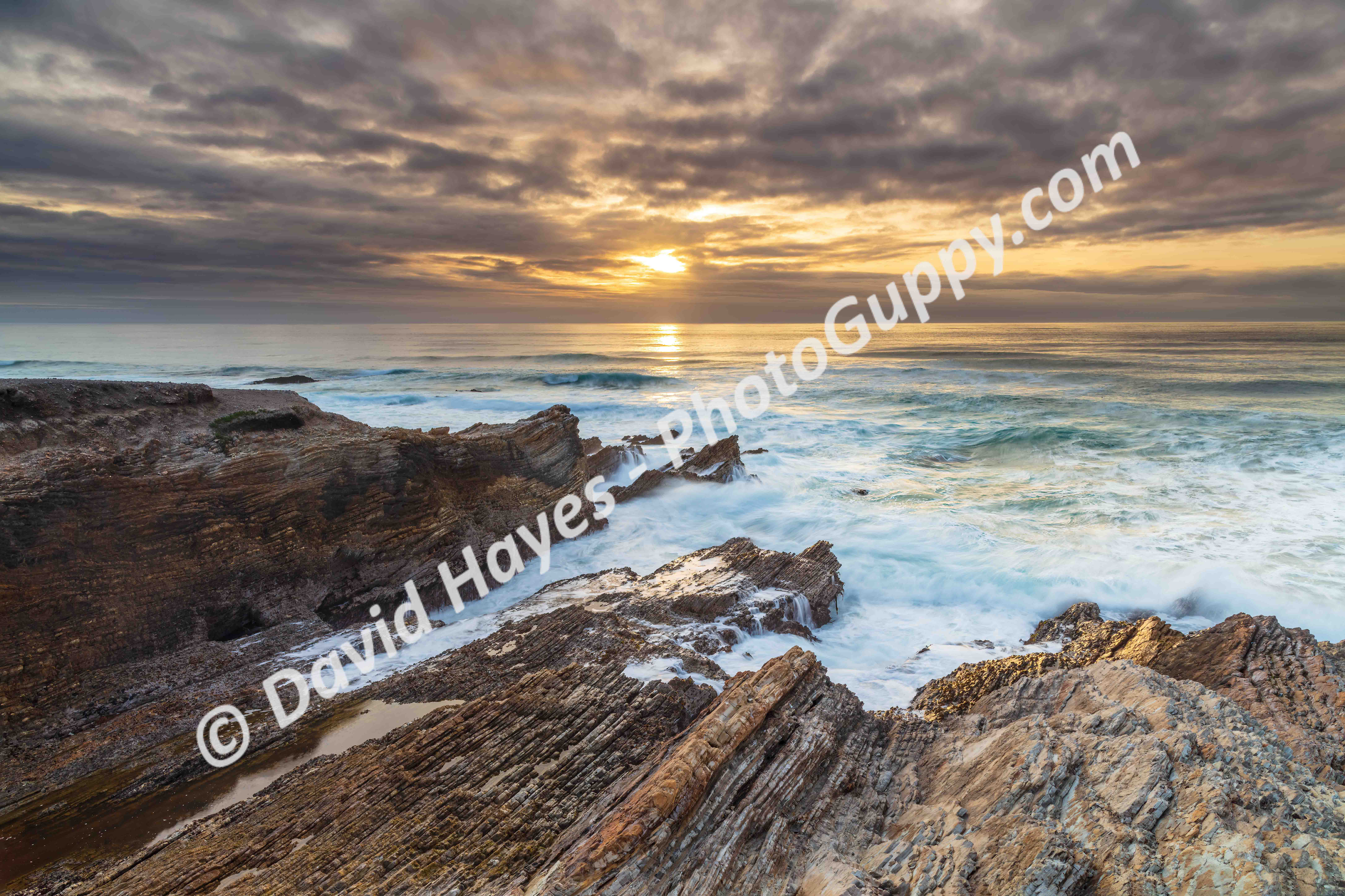 Sunset, Rocky California Coast