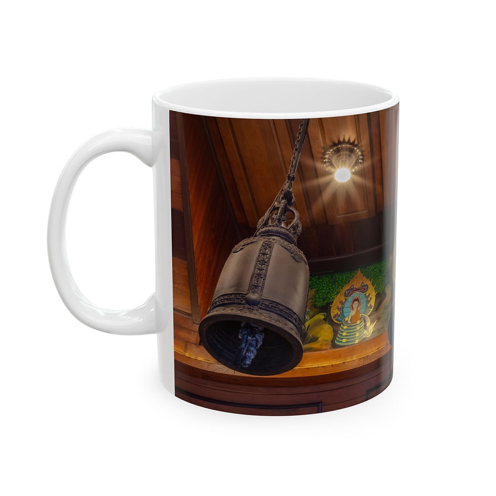 Thumbnail: Thailand - Temple Bells Left-Handed Ceramic Photo Mug
