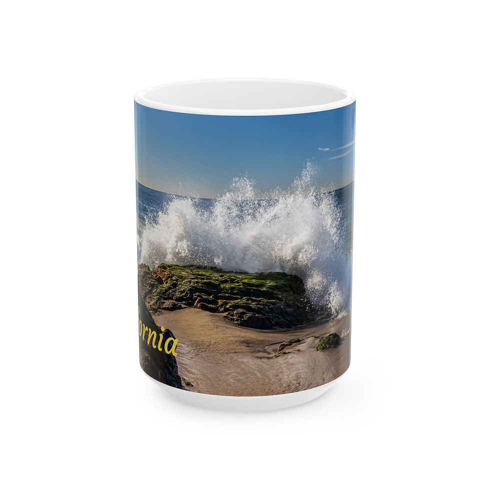Thumbnail: California - Malibu Ocean Wave Right-Handed Ceramic Photo Mug