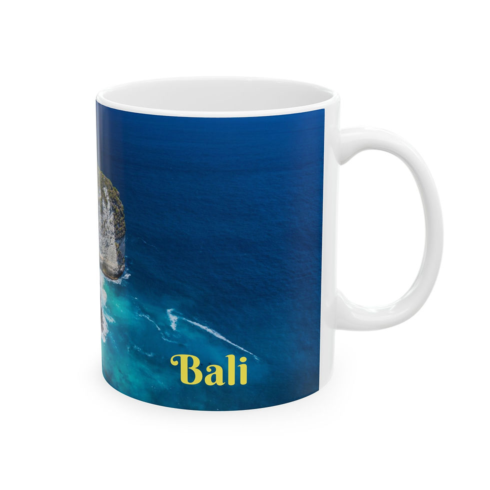 Thumbnail: Bali - "T-Rex Beach: Left-Handed Ceramic Photo Mug