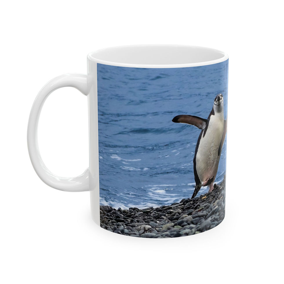 Thumbnail: Wildlife - Happy Penguins Left-Handed Ceramic Photo Mug