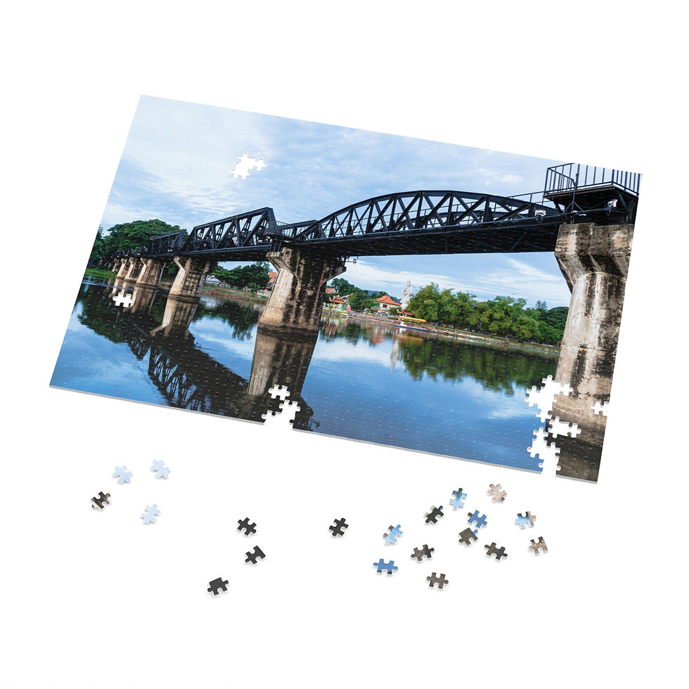 Thumbnail: Thailand Bridge on the River Kwai Jigsaw Puzzle with Tin (252, 500, 1000-Piece)