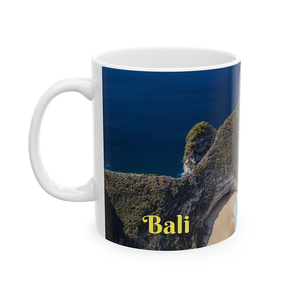 Thumbnail: Bali - "T-Rex Beach" Right-Handed Ceramic Photo Mug