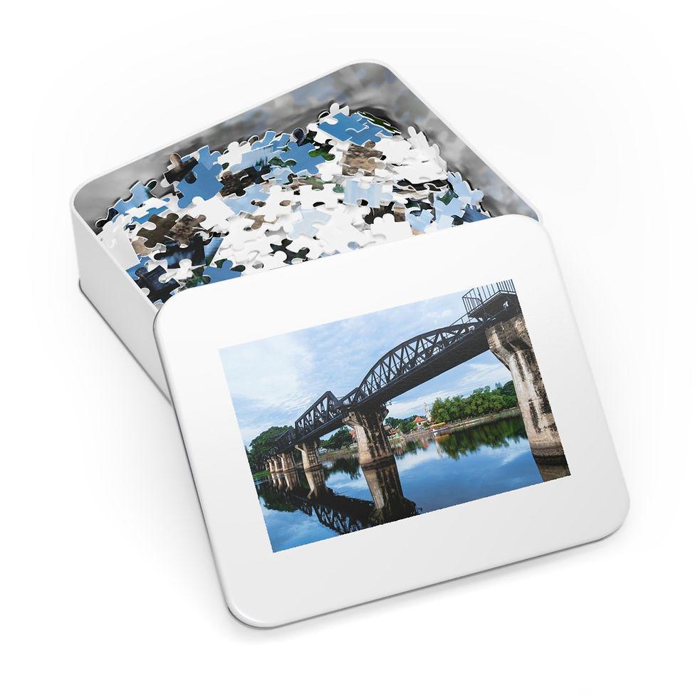 Thumbnail: Thailand Bridge on the River Kwai Jigsaw Puzzle with Tin (252, 500, 1000-Piece)