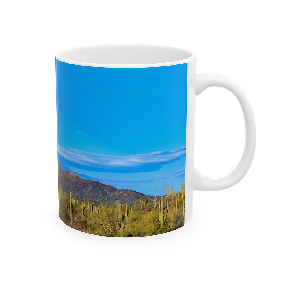 Thumbnail: Arizona - Desert Landscape Ceramic Right-Handed Ceramic Photo Mug